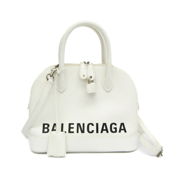 BALENCIAGA White Leather Shoulder Bag - Picture 1 of 16